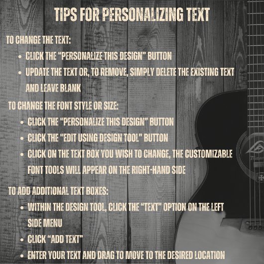 Muziekartiest Zwart en Tan Gitaar T-shirt