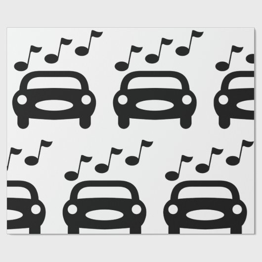 Muziekauto Cadeaupapier (Vlak)