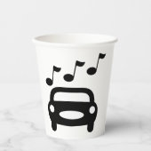 Muziekauto Papieren Bekers (Voorkant)