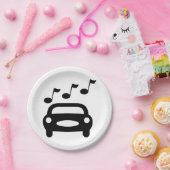 Muziekauto Papieren Bordje (Feest)