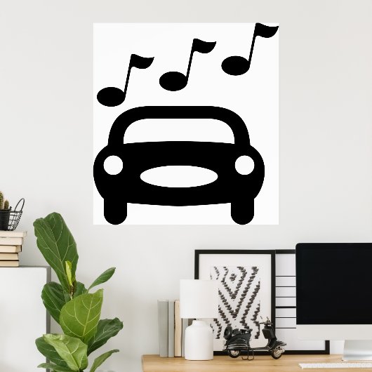 Muziekauto Poster (Thuiskantoor)