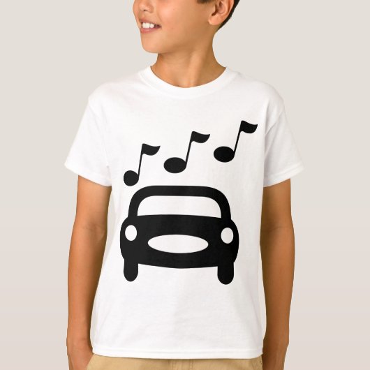 Muziekauto T-shirt (Voorkant)