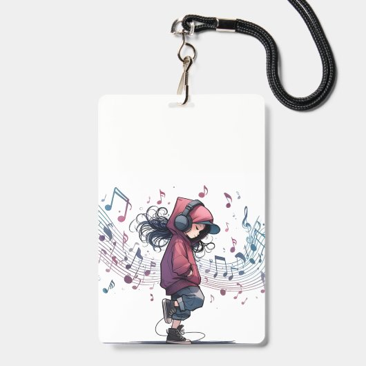 muziekbadge badge (Voorzijde met lanyard)