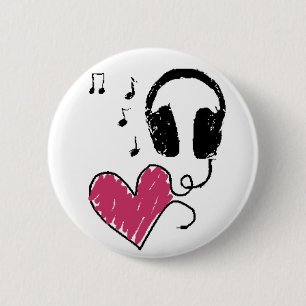 Muziekbadge Ronde Button 5,7 Cm