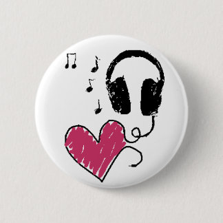 Muziekbadge Ronde Button 5,7 Cm