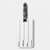 MuziekBagagelabel met lederband Bagagelabel (Achterkant verticaal)