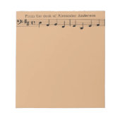 Muziekbalk personaliseren notitieblok (Voorkant)