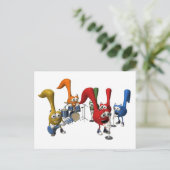 Muziekband Briefkaart (Staand voorkant)
