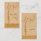 Muziekband - concert Wind Musical Instrument Visitekaartje (Voorkant / Achterkant)