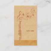 Muziekband - concert Wind Musical Instrument Visitekaartje (Achterkant)