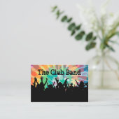 Muziekband Cool Crowd Club Design Visitekaartje (Staand voorkant)