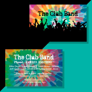 Muziekband Cool Menigte Club Ontwerp Visitekaartje