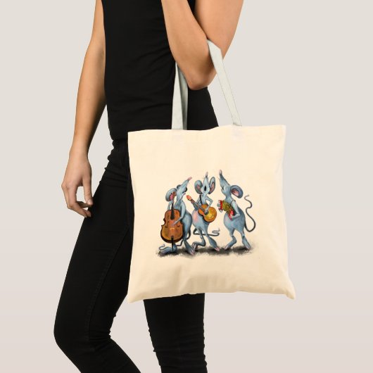 Muziekband en Canvas tas met muizen (Voorkant (product))