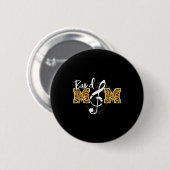 Muziekband moeder luipaardprint marching band ronde button 5,7 cm (Voorkant /achterkant)
