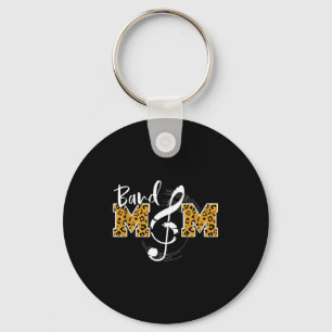 Muziekband moeder luipaardprint marching band sleutelhanger