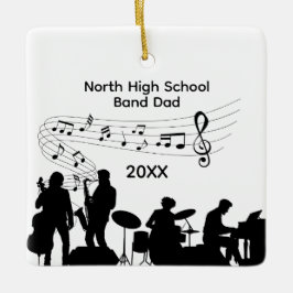 Muziekband Papa Vakantie Kerst Keramisch Ornament