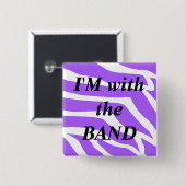 Muziekband Vierkante Button 5,1 Cm (Voorkant /achterkant)