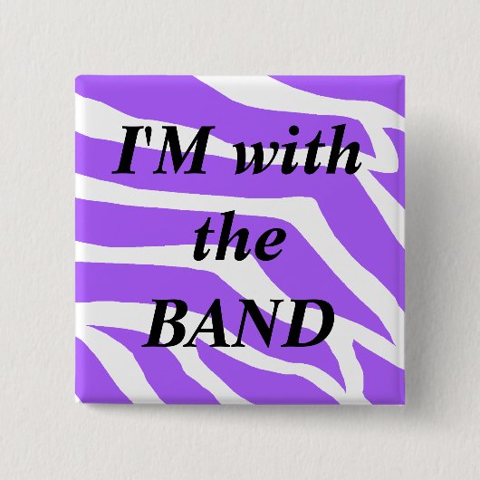 Muziekband Vierkante Button 5,1 Cm (Voorkant)