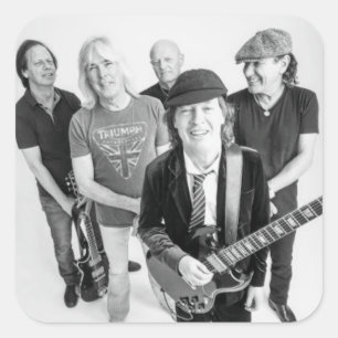 Muziekband Vierkante Sticker