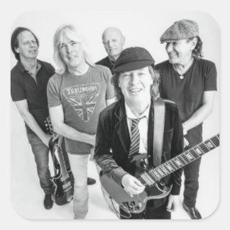 Muziekband Vierkante Sticker