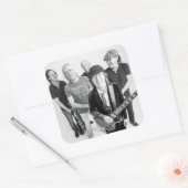 Muziekband Vierkante Sticker (Envelop)