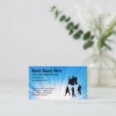 Muziekband Visitekaartjes dubbelzijdig (Staand voorkant)