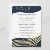 Muziekbar Mitswa blauw en goud met kleurveranderin Kaart (Voorkant)