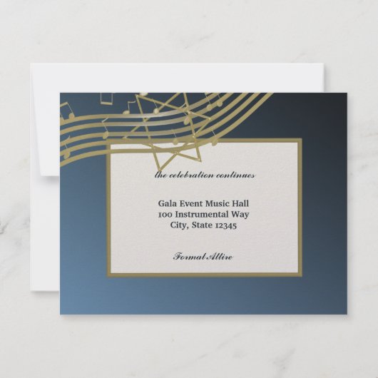 Muziekbar Mitzvah / Receptie Kaart (Achterkant)