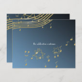 Muziekbar Mitzvah Receptie Kaart (Voorkant / Achterkant)