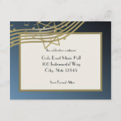 Muziekbar Mitzvah Receptie Kaart (Achterkant)