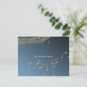 Muziekbar Mitzvah Receptie Kaart (Staand voorkant)