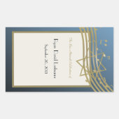 Muziekbar Mitzvah Rechthoekige Sticker (Voorkant)