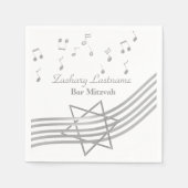 Muziekbar Mitzvah Silver Servetten (Voorkant)