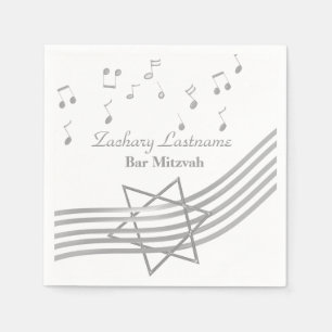 Muziekbar Mitzvah Silver Servetten