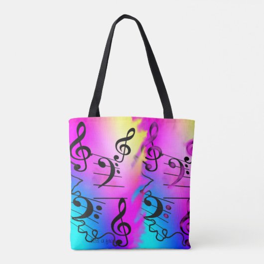 Muziekbelasting Tote Bag (Achterkant)