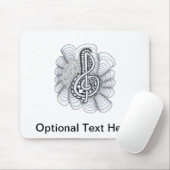 Muziekbeschermers Verhandelbaar Clef Design Muismat (Met muis)