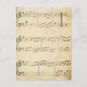 muziekblad briefkaart