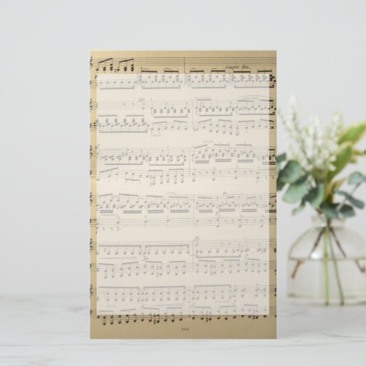  muziekblad briefpapier (Staand voorkant)