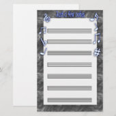 muziekblad briefpapier (Voorkant / Achterkant)