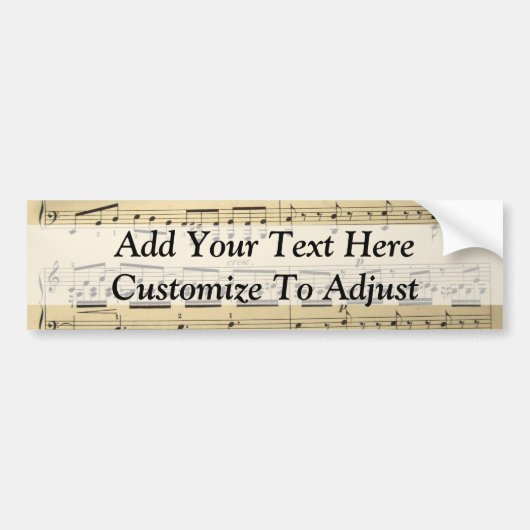 muziekblad bumpersticker (Voorkant)
