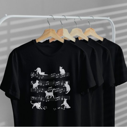 Muziekblad Cat Silhouette T-shirt