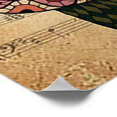 Muziekblad Cool Wind Dachshund-cadeau Poster (Hoek)