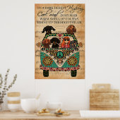 Muziekblad Cool Wind Dachshund-cadeau Poster (Keuken)