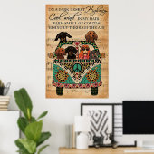 Muziekblad Cool Wind Dachshund-cadeau Poster (Thuiskantoor)