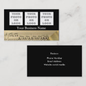 Muziekblad en logo van het bedrijf visitekaartje (Voorkant / Achterkant)