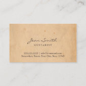  muziekblad gitarist Visitekaartje (Achterkant)