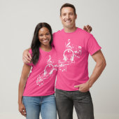 Muziekblad Hoofdtelefoon Clef Musical Notes Musici T-shirt (Unisex)