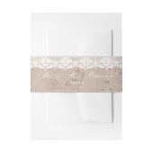  Muziekblad & Kant Wedding Uitnodigingen Wikkel (Voorkant Voorbeeld)