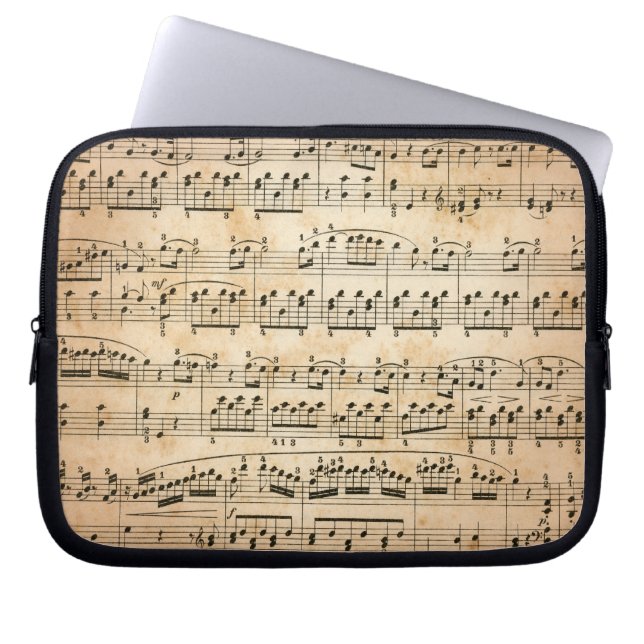 Muziekblad Laptop Sleeve (Voorkant)