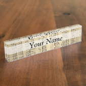  muziekblad naambordje (Zijkant)